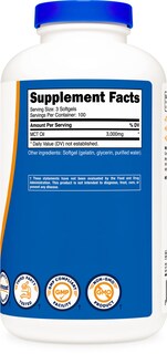 Foto 4 | Suplemento Nutricost, Cápsulas Blandas De Aceite Mct, 1000 Mg, 300 Sfg - Venta Internacional.