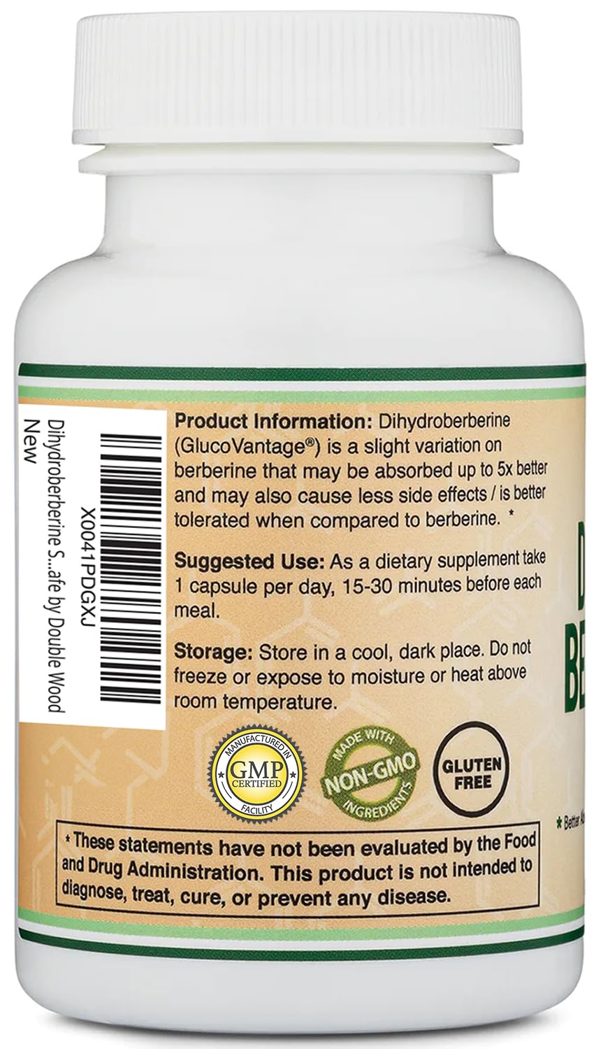 Foto 4 pulgar | Suplemento De Dihidroberberberina Double Wood 100 Mg 60 Cápsulas - Venta Internacional.