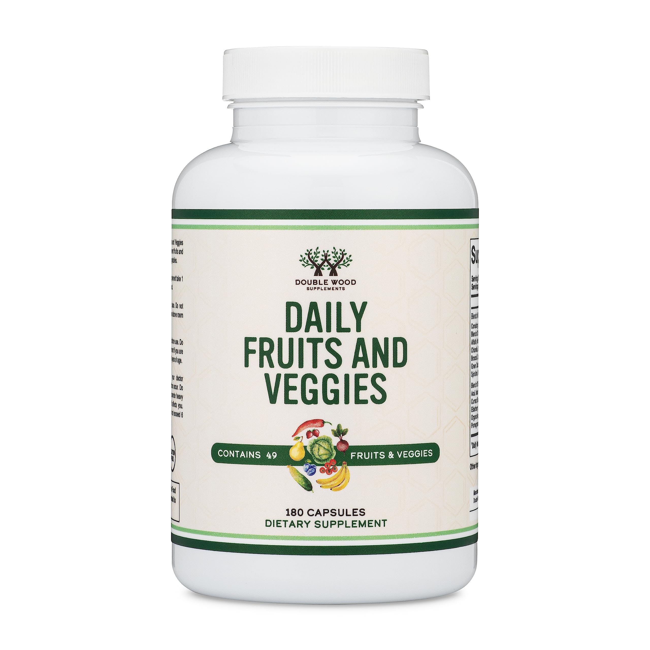 Suplemento Double Wood Frutas Y Verduras 180 Cápsulas - Venta Internacional.