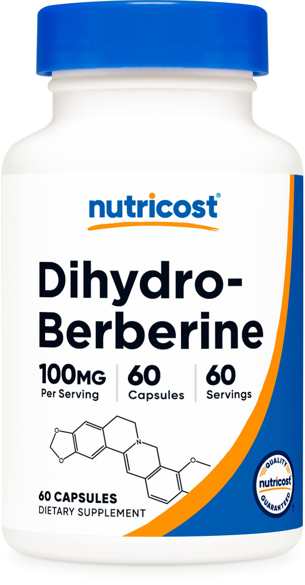 Suplemento Nutricost, Cápsulas De Dihidroberberina, 100 Mg, 60 Unidades - Venta Internacional.