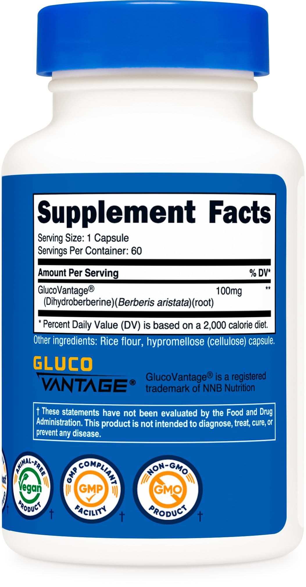 Foto 6 pulgar | Suplemento Nutricost, Cápsulas De Dihidroberberina, 100 Mg, 60 Unidades - Venta Internacional.