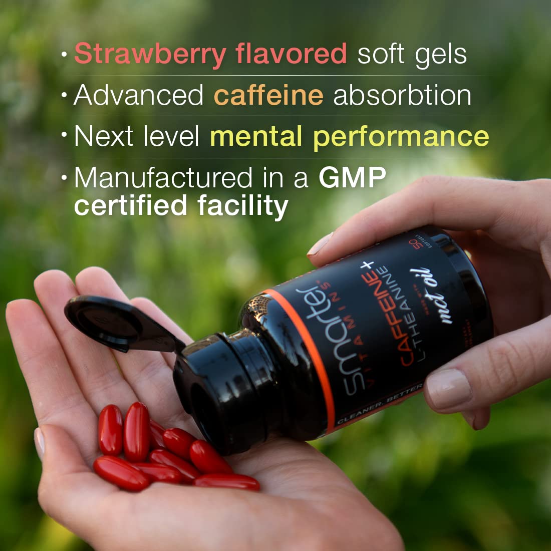 Foto 3 pulgar | Píldoras De Cafeína Smartervitamins 200 Mg (paquete De 3) Con L-teanina - Venta Internacional.
