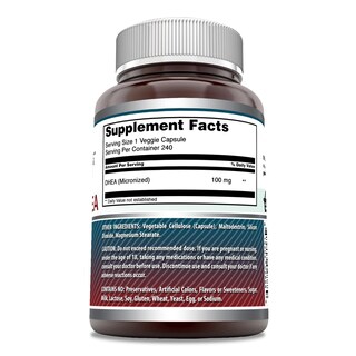 Foto 2 | Suplemento Amazing Formulas Con Dhea Micronizada, 100 Mg, 240 Cápsulas - Venta Internacional.