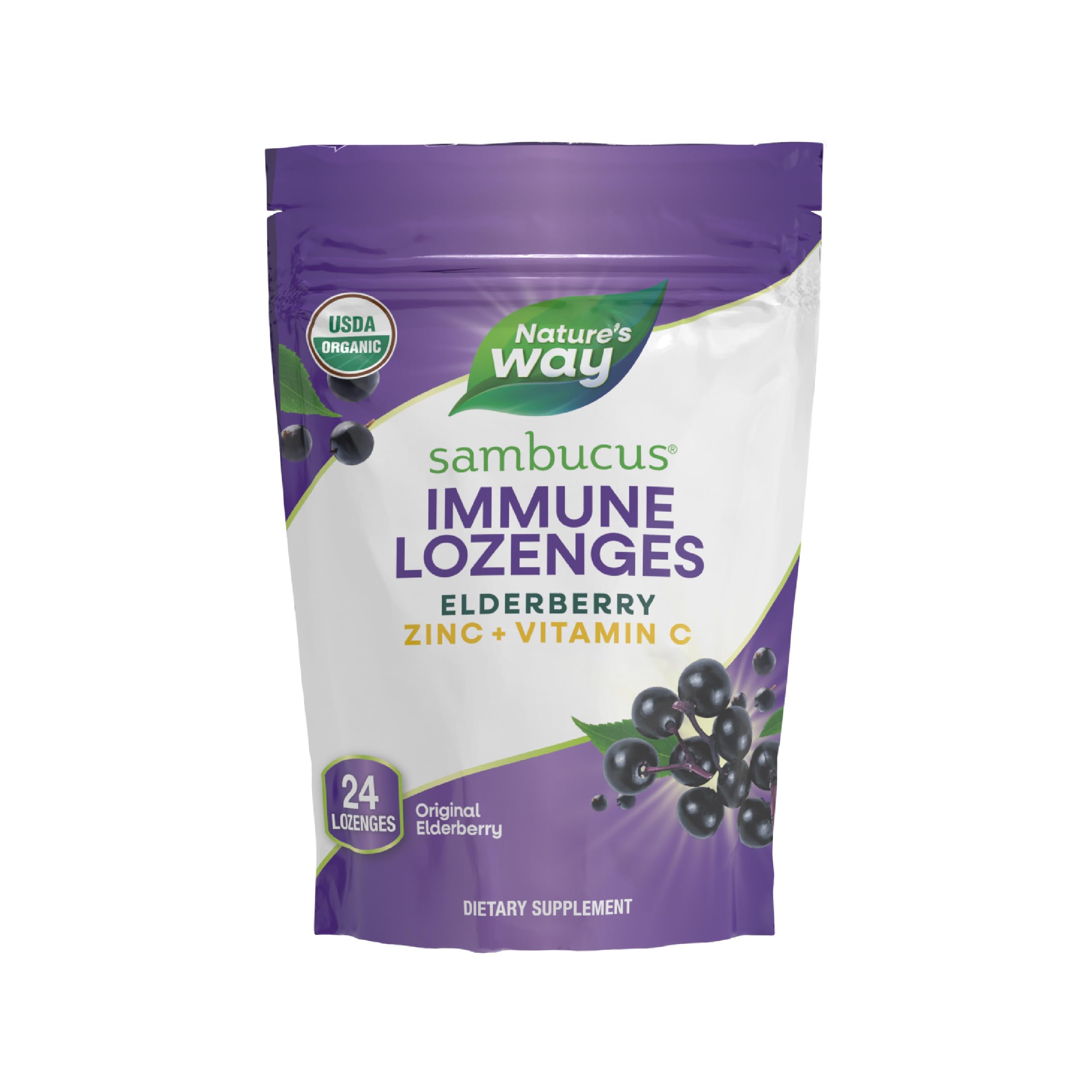 Foto 1 | Pastillas Nature's Way Sambucus De Zinc Orgánico Con Vitamina C, 24 G - Venta Internacional.