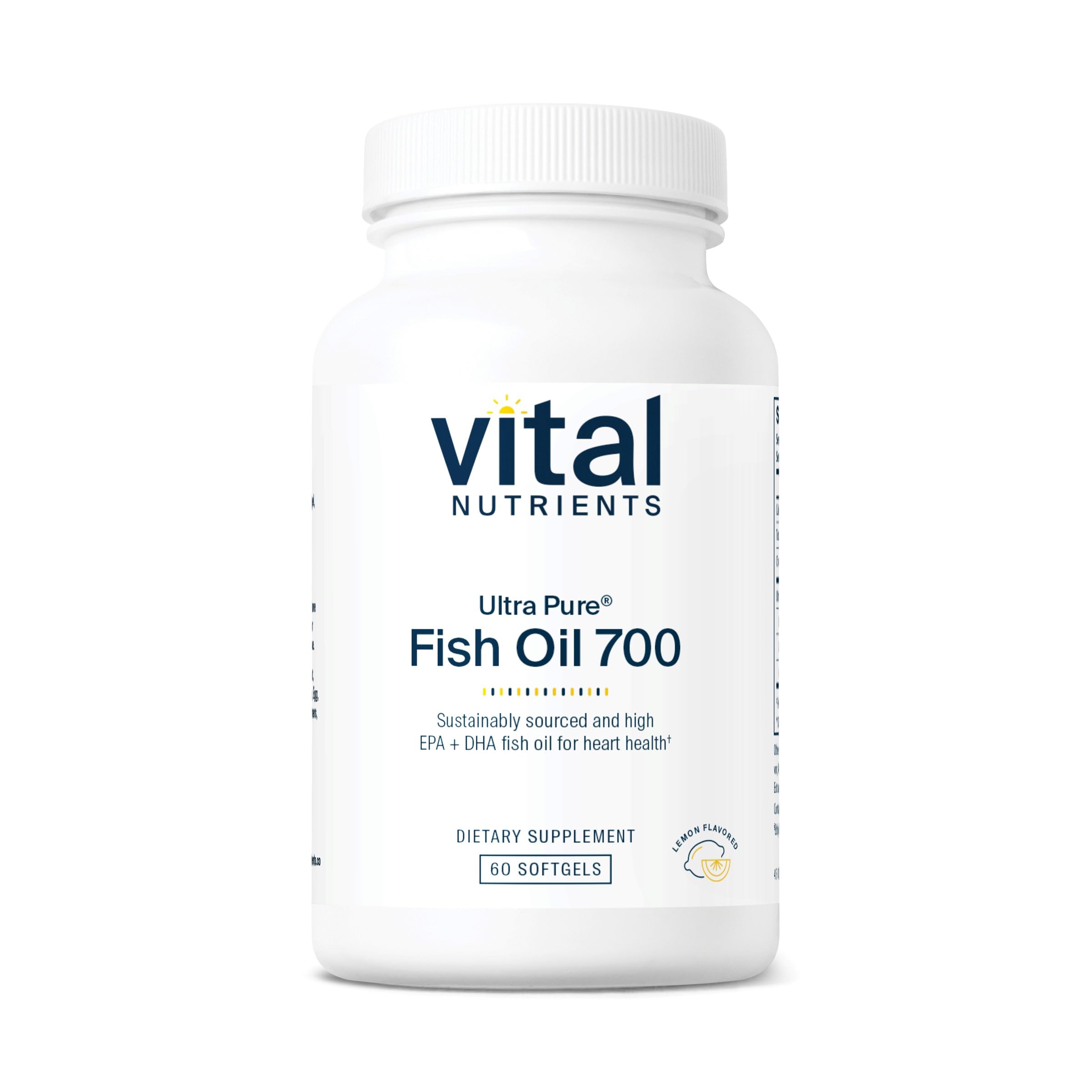Foto 2 pulgar | Suplemento Vital Nutrients Ultra Pure  Fish Oil 700 60 Cápsulas Blandas - Venta Internacional.