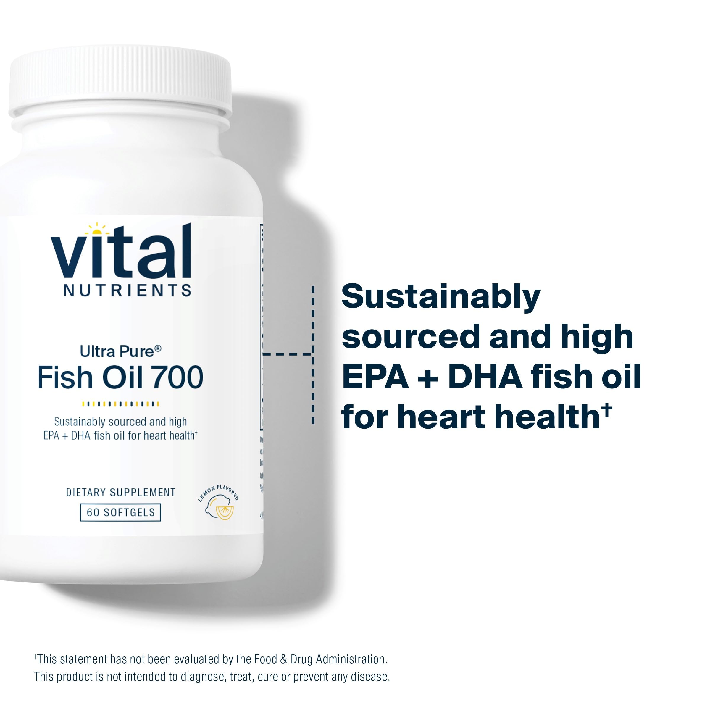 Foto 4 pulgar | Suplemento Vital Nutrients Ultra Pure  Fish Oil 700 60 Cápsulas Blandas - Venta Internacional.