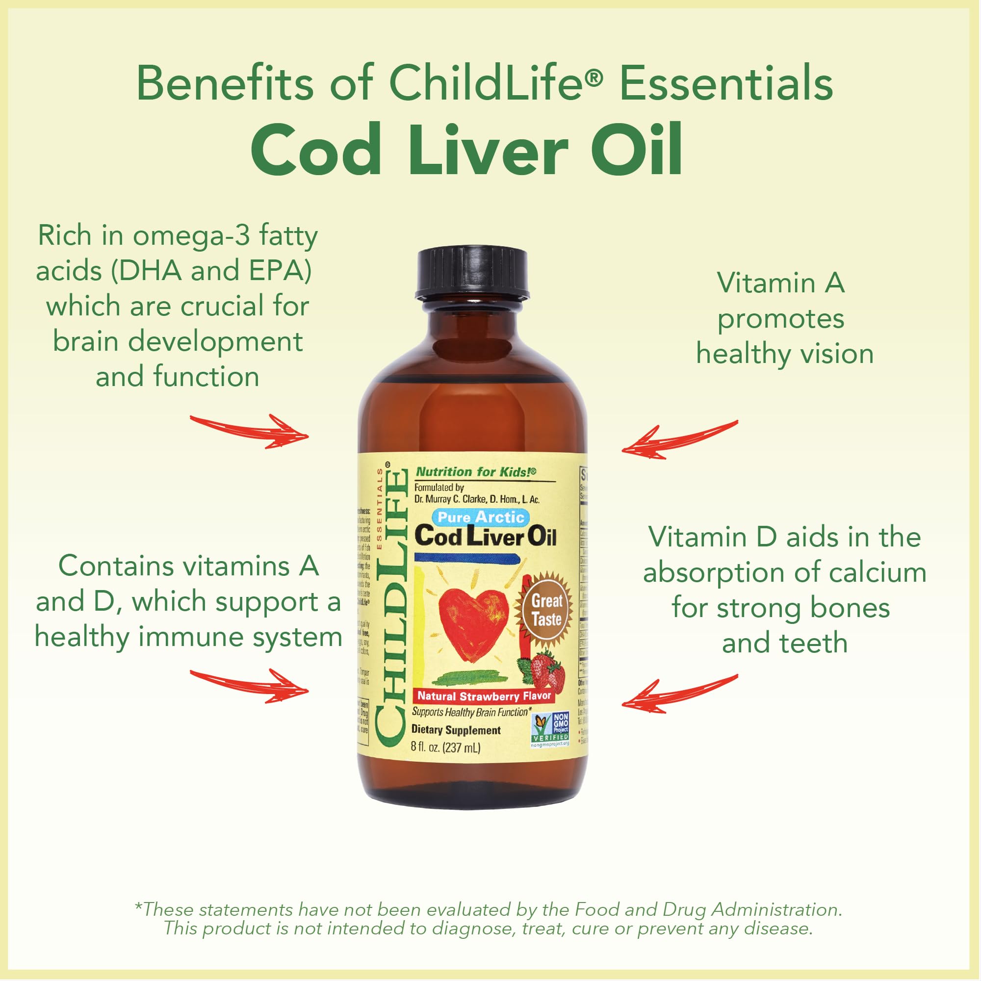 Foto 5 | Aceite De Hígado De Bacalao Childlife Essentials Kids Fresa 240 Ml - Venta Internacional.