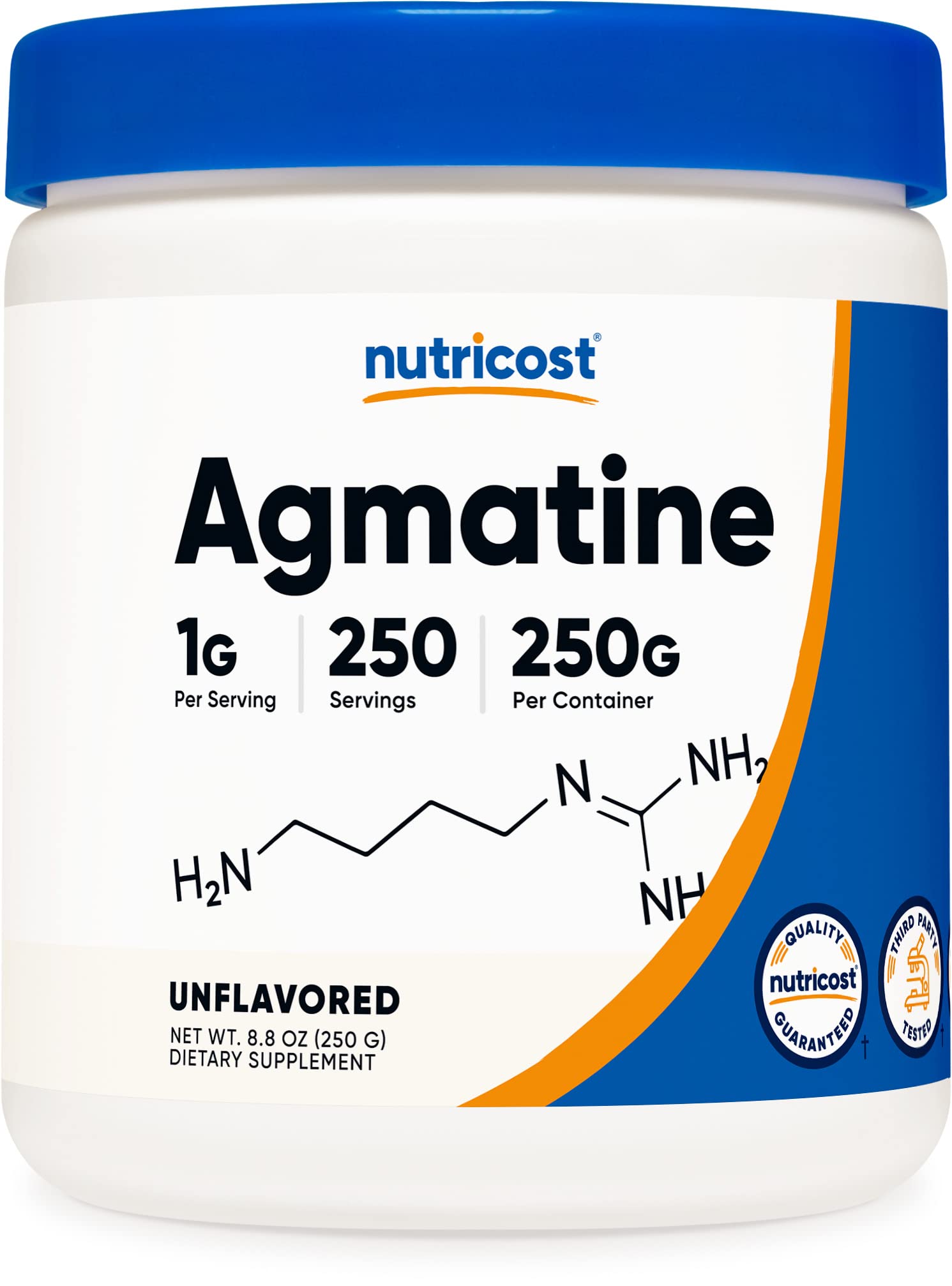 Foto 1 | Suplemento Nutricost De Sulfato De Agmatina Puro En Polvo 250 G - Venta Internacional.