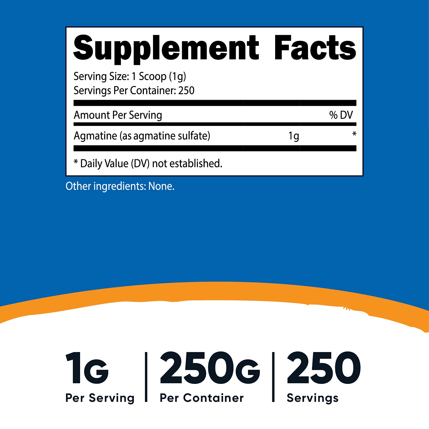 Foto 3 pulgar | Suplemento Nutricost De Sulfato De Agmatina Puro En Polvo 250 G - Venta Internacional.