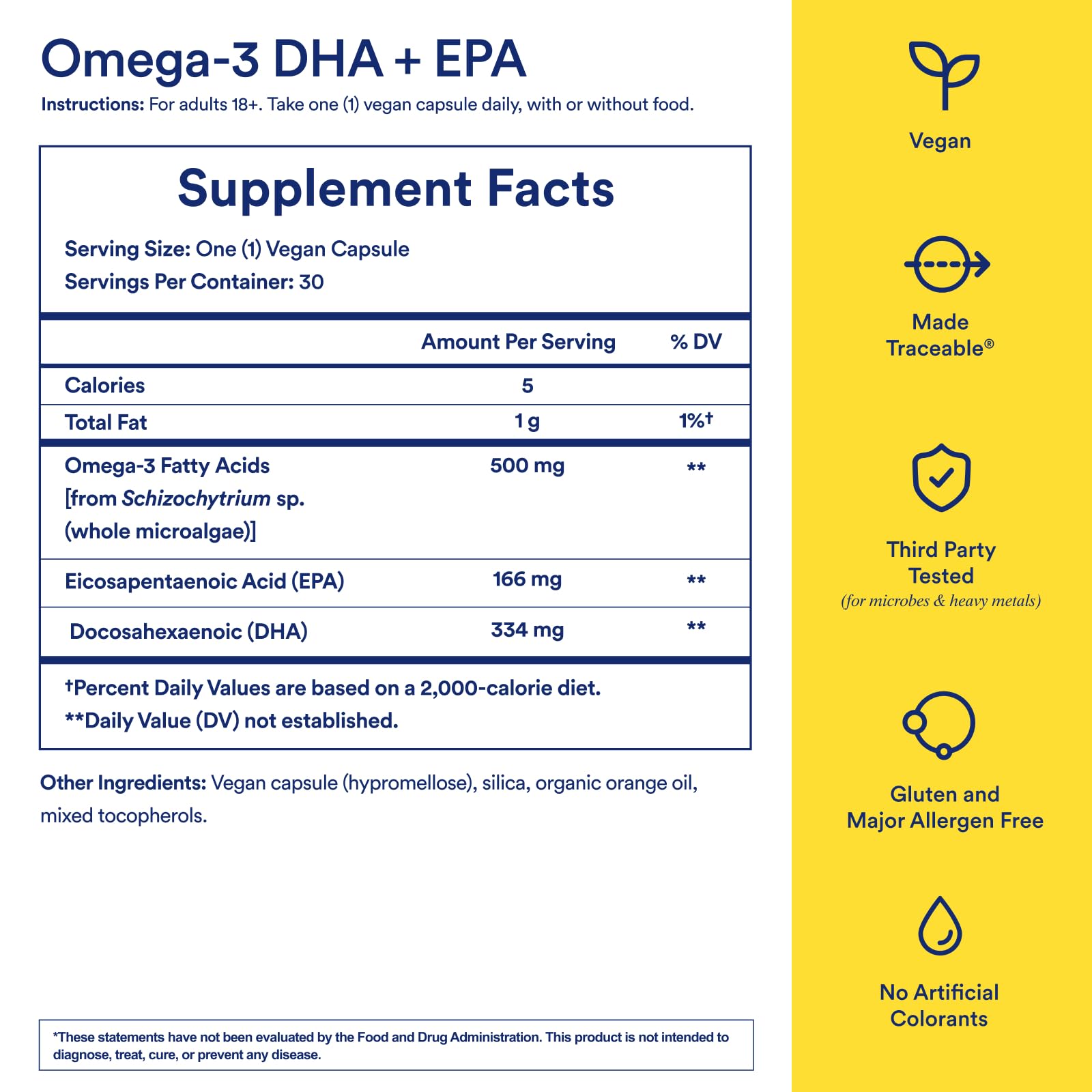 Foto 6 pulgar | Suplemento Ritual Omega 3 Vegano De 500 Mg De Dha Y Epa Para 30 Días - Venta Internacional.