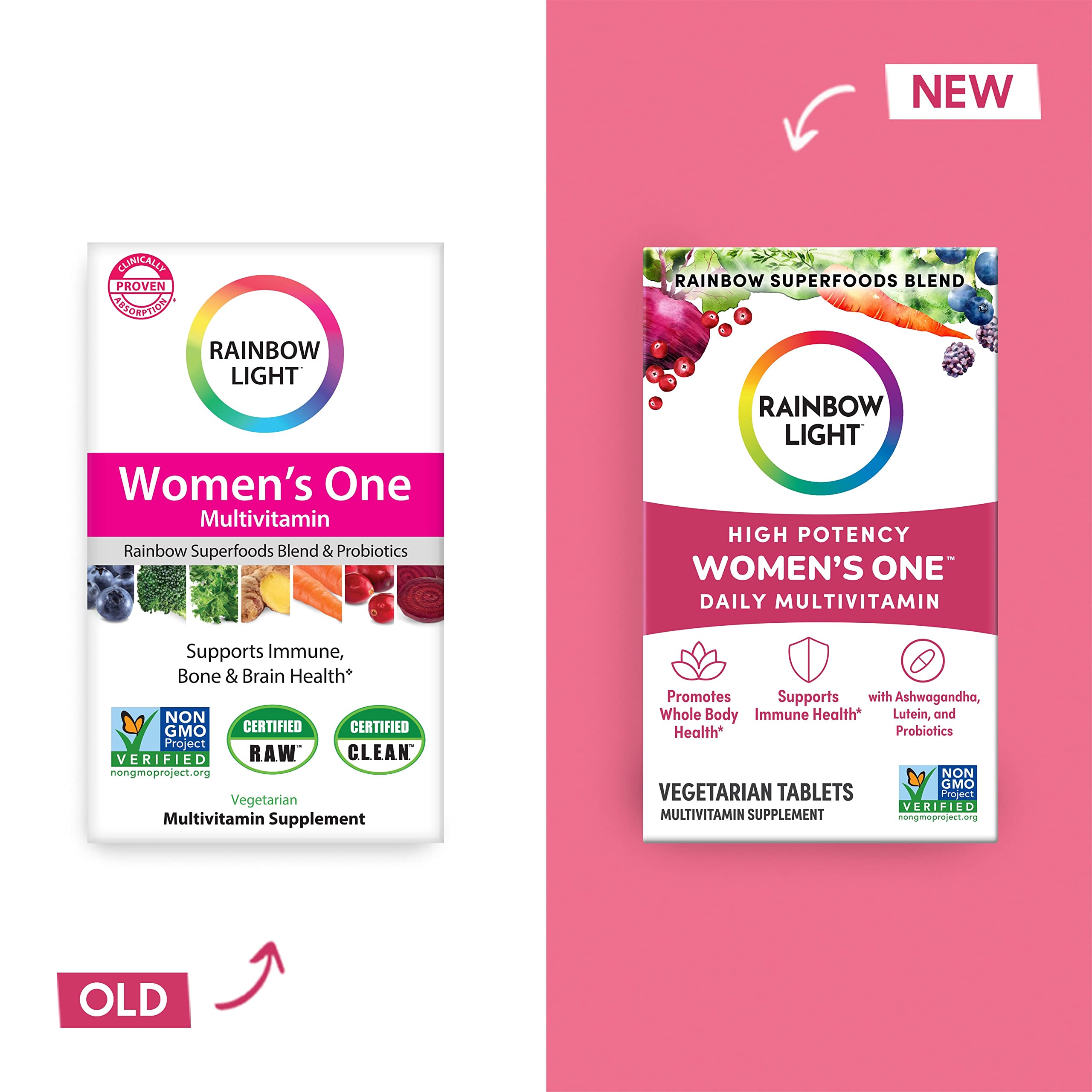 Foto 2 | Multivitamínico Rainbow Light Women's One De Alta Potencia, 60 Comprimidos - Venta Internacional.