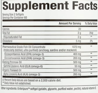 Foto 2 | Suplemento Natural Factors Rxomega-3 De Aceite De Pescado 120 Cápsulas Blandas - Venta Internacional.