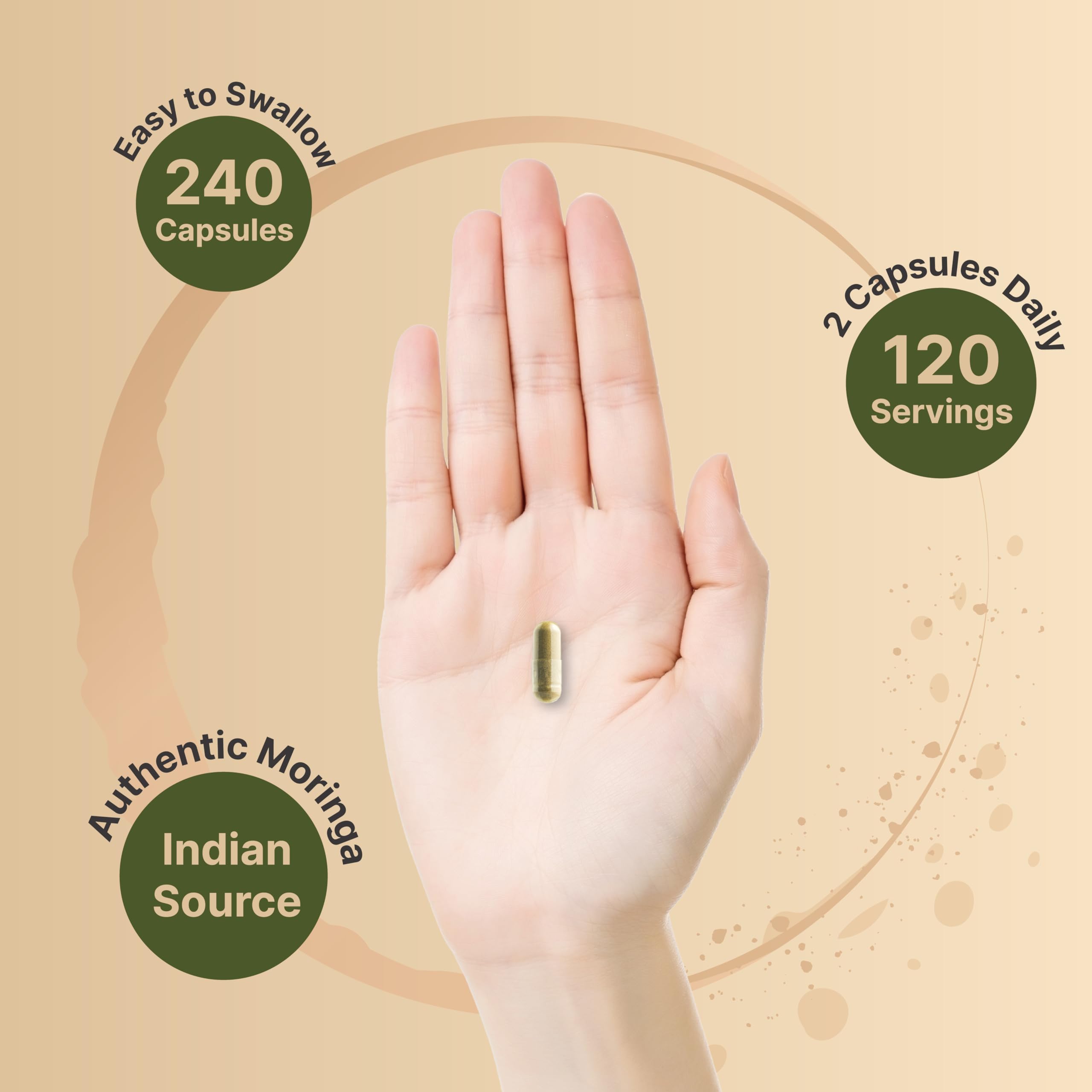 Foto 5 pulgar | Suplemento Naturebell, Cápsulas De Moringa, 8000 Mg, 480 Cápsulas - Venta Internacional.