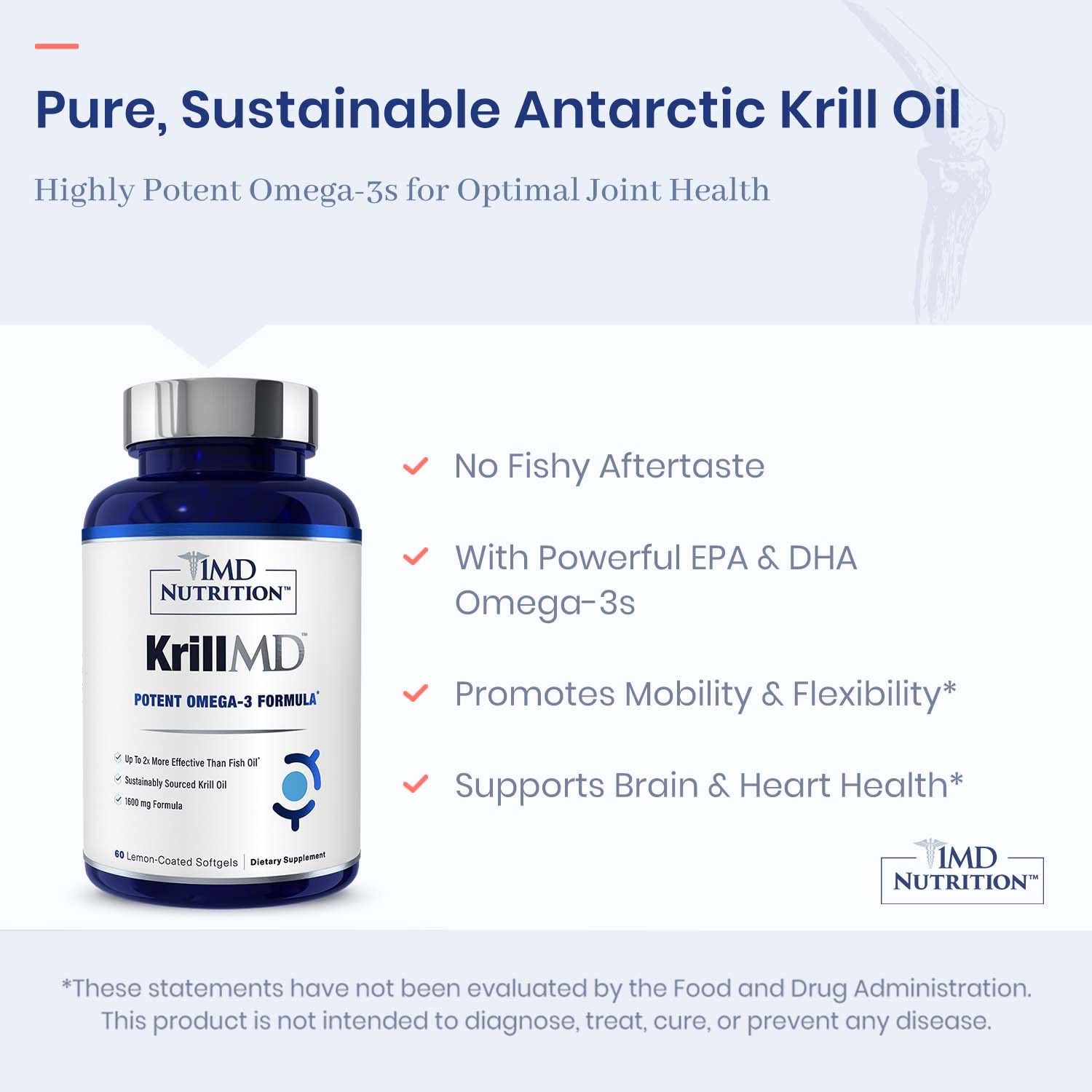 Foto 4 pulgar | Suplemento 1md Nutrition Aceite De Krill Antártico Krillmd 60 Cápsulas - Venta Internacional.