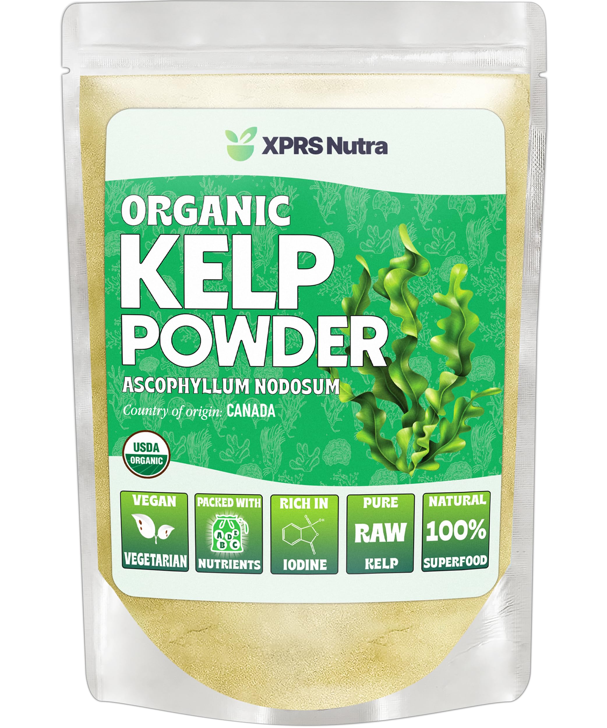 Foto 2 pulgar | Polvo De Algas Marinas Xprs Nutra Organic (ascophyllum Nodosum) 500 Ml - Venta Internacional.