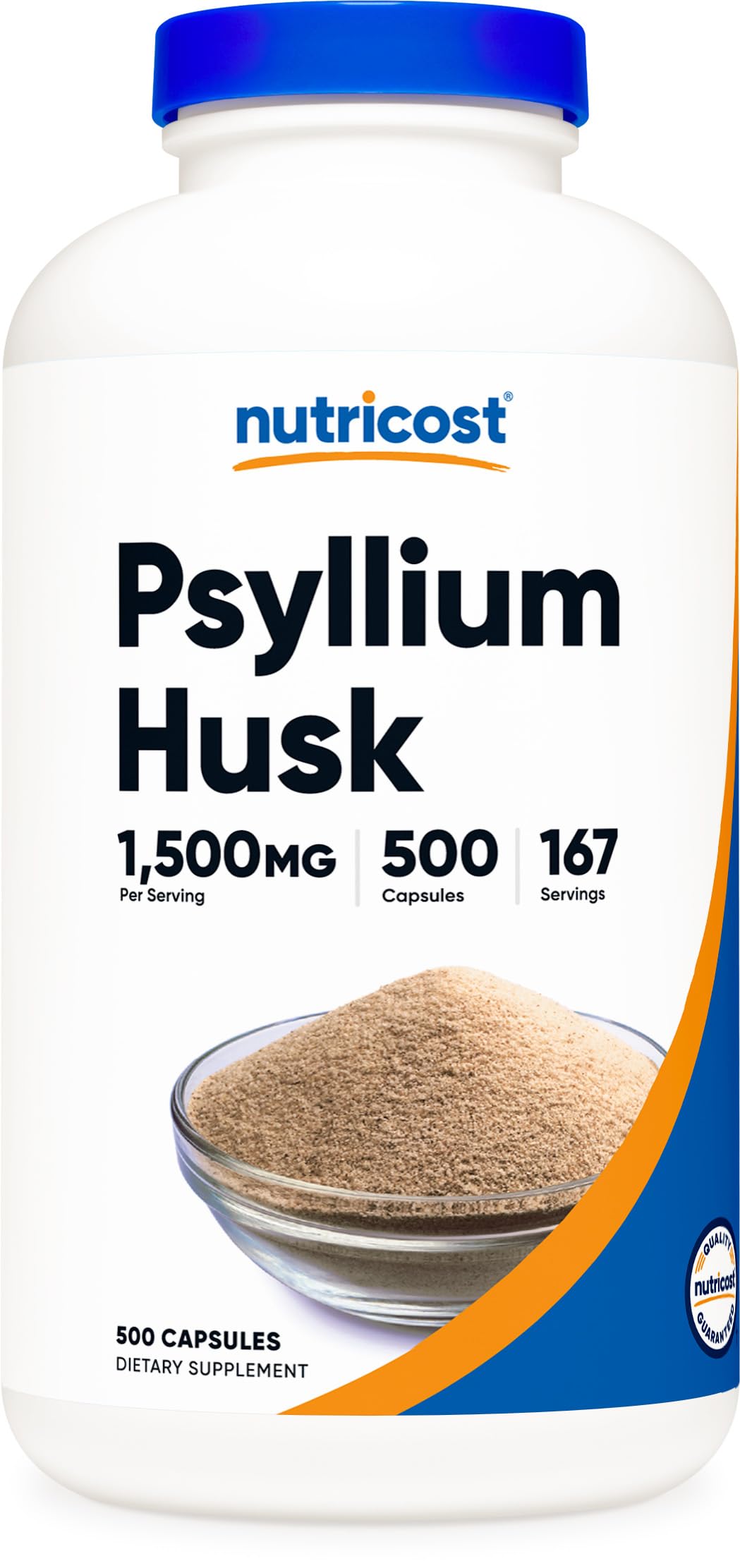 Foto 2 pulgar | Suplemento Nutricost Psyllium Husk 1500 Mg 500 Cápsulas - Venta Internacional.
