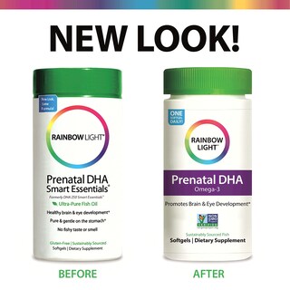 Foto 2 | Vitamina Prenatal Rainbow Light Omega-3 Dha 60 Cápsulas Blandas - Venta Internacional.