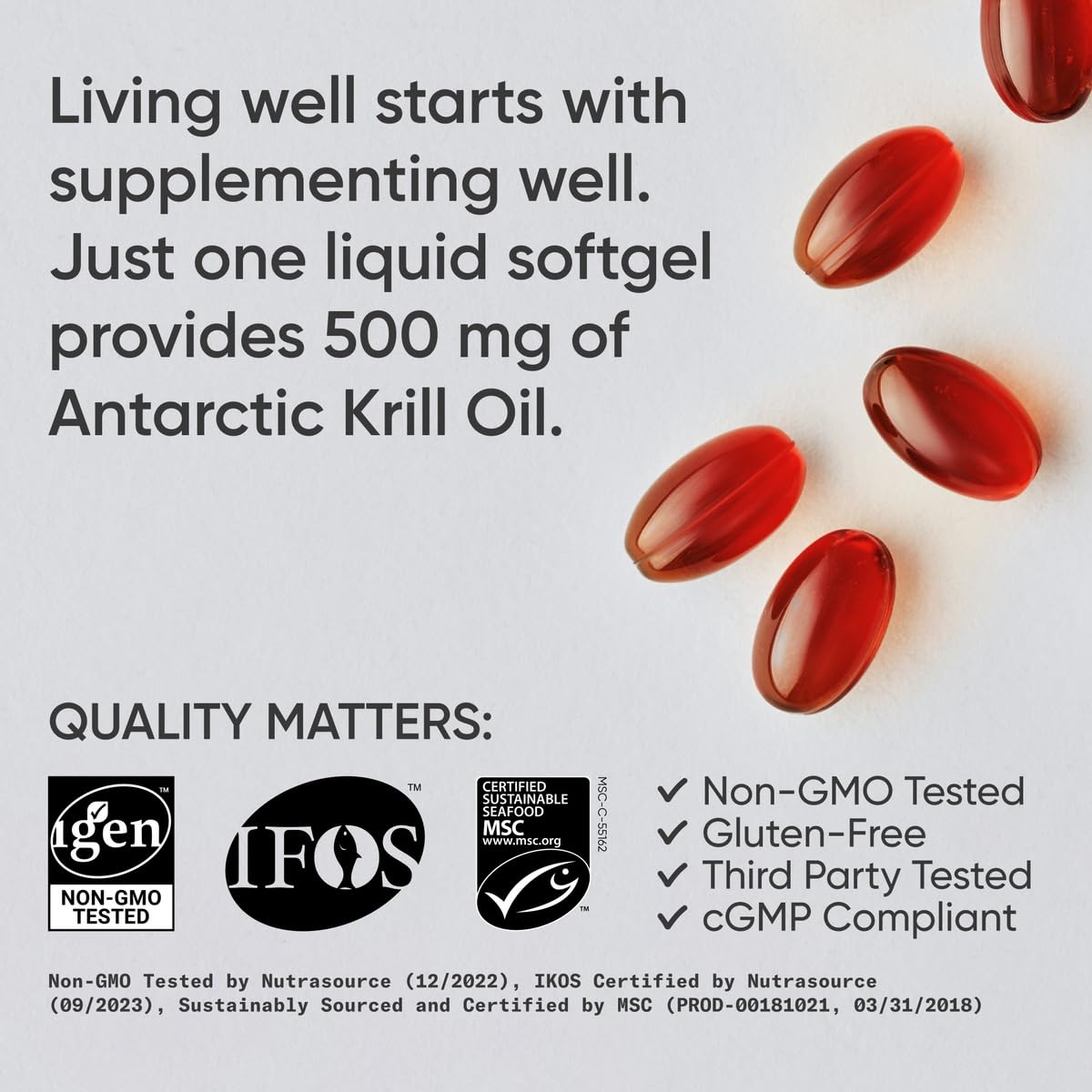 Foto 5 pulgar | Aceite De Krill Antártico Supplement Sports Research, 500 Ml, 120 Cápsulas Blandas - Venta Internacional.