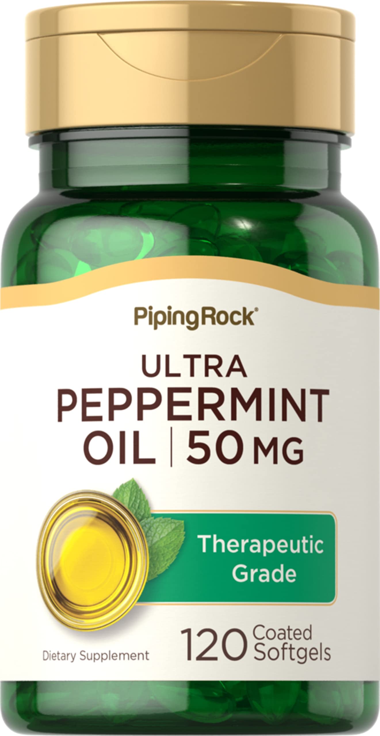 Foto 2 pulgar | Suplemento De Aceite De Menta Piping Rock, 50 Mg, 120 Cápsulas De Gelatina Blanda - Venta Internacional.