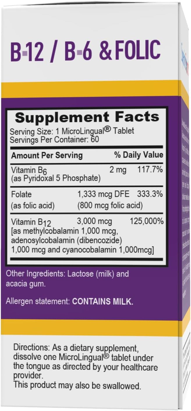 Foto 5 pulgar | Suplemento Superior Source No Shot Triple B12, 3000 Mcg, 60 Tabletas - Venta Internacional.