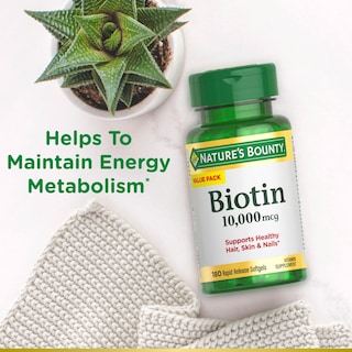 Foto 4 | Suplemento Nature's Bounty, Cápsulas Blandas De Biotina De 10,000 Mcg, 180 Unidades - Venta Internacional.