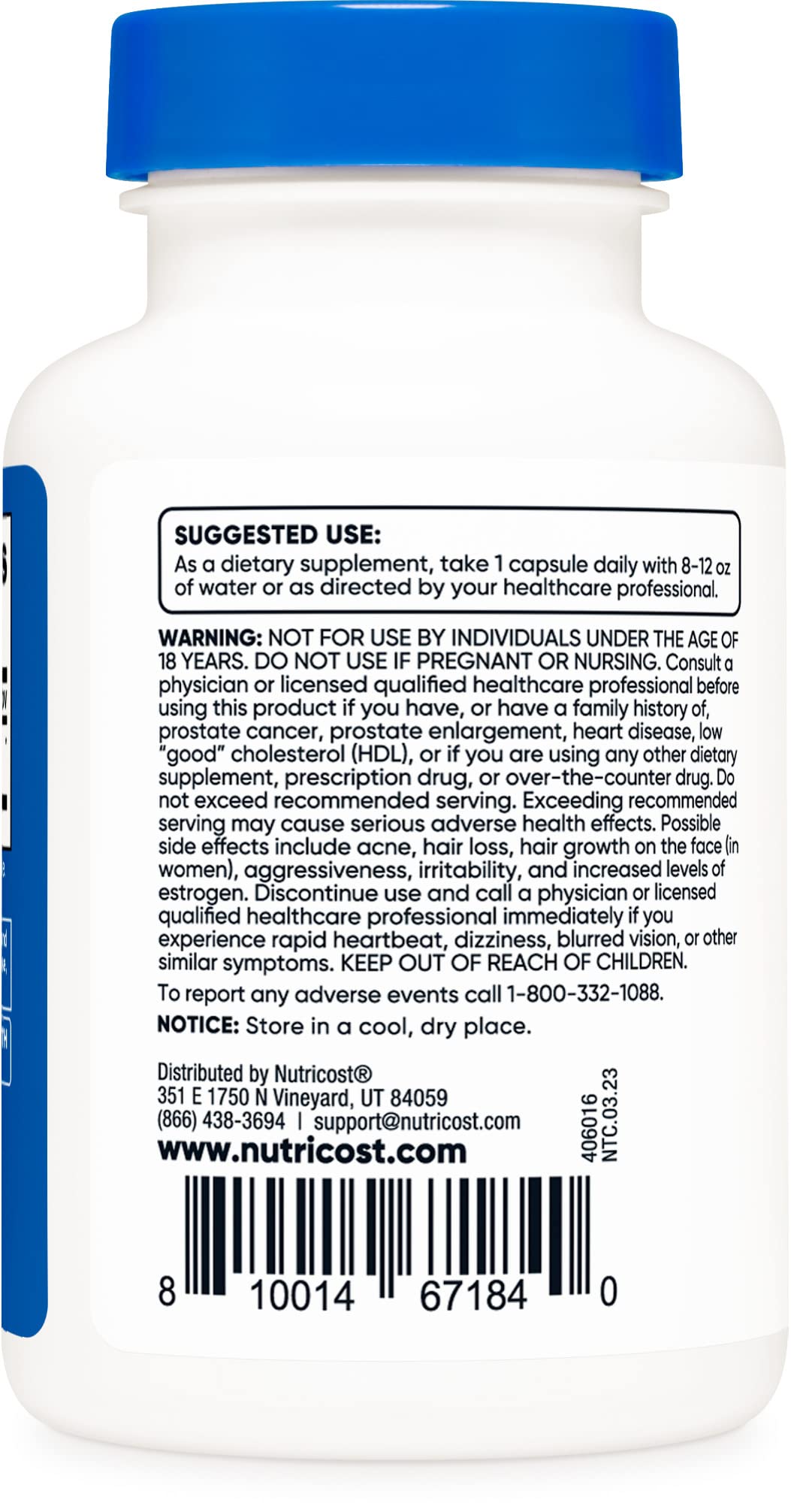 Foto 4 pulgar | Suplemento Nutricost Dhea 50 Mg 120 Cápsulas Sin Gluten Y Soja - Venta Internacional.