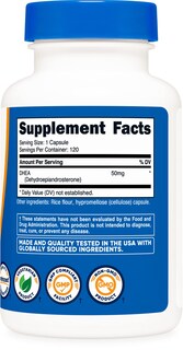 Foto 4 | Suplemento Nutricost Dhea 50 Mg 120 Cápsulas Sin Gluten Y Soja - Venta Internacional.