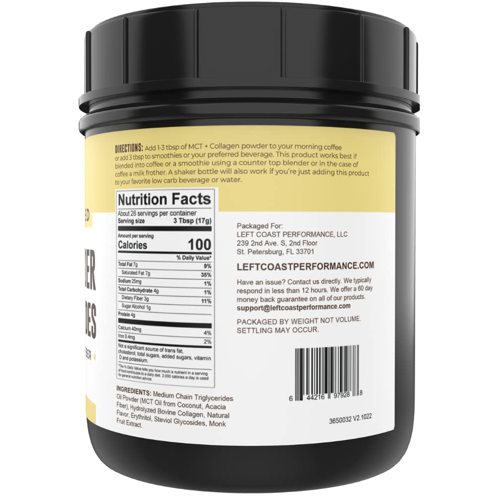 Foto 4 pulgar | Suplemento Left Coast Performance Keto Mct Powder + Colágeno - Venta Internacional.