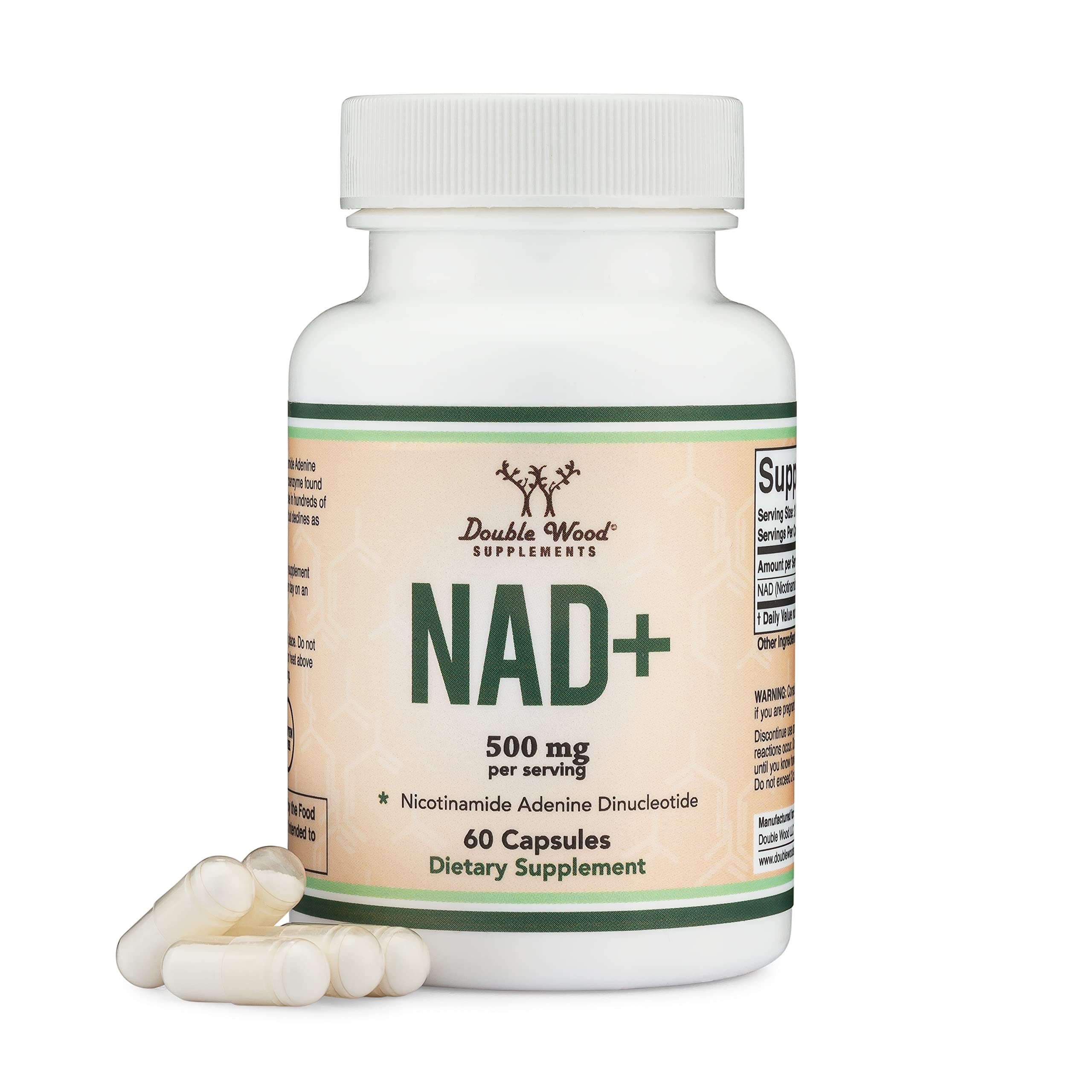 Suplemento Double Wood Nad 500 Mg De Nad+ 95% Puro Durante 30 Días - Venta Internacional.