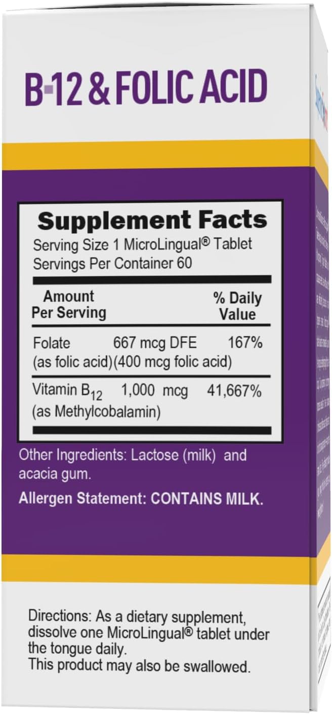 Foto 5 pulgar | Vitamina B12, Metilcobalamina, 1000 Mcg, Tabletas Microlinguales, 60 Unidades - Venta Internacional.