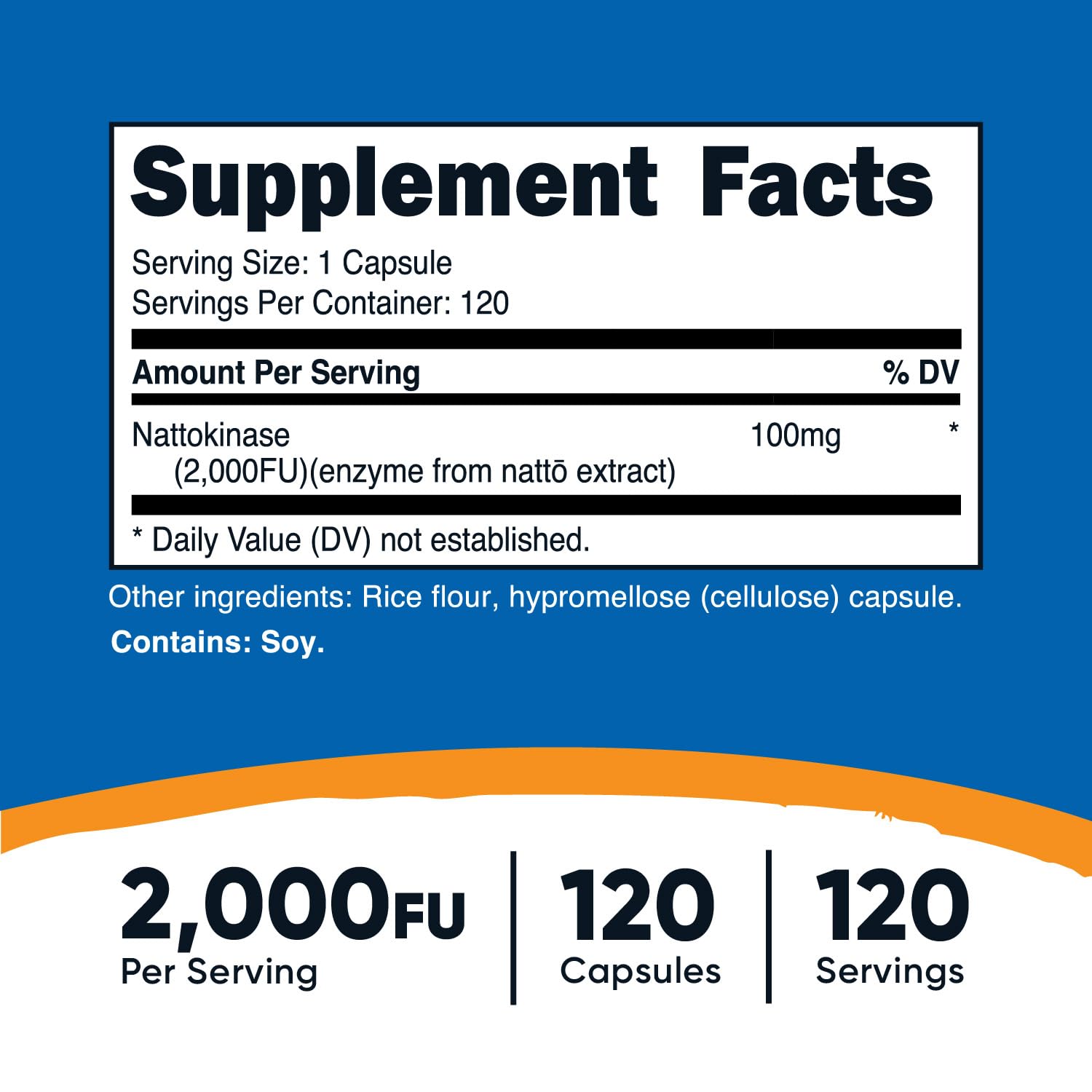 Foto 3 pulgar | Suplemento Nutricost Nattokinase 2,000fu 120 Cápsulas - Venta Internacional.