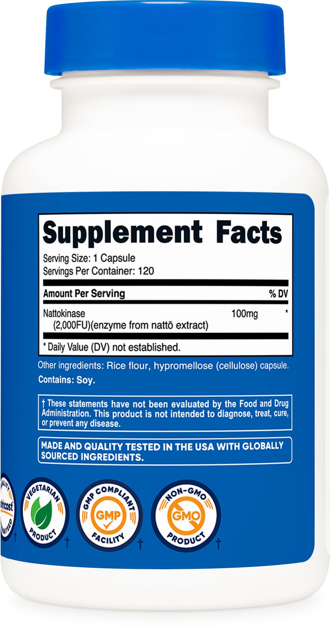 Foto 6 pulgar | Suplemento Nutricost Nattokinase 2,000fu 120 Cápsulas - Venta Internacional.