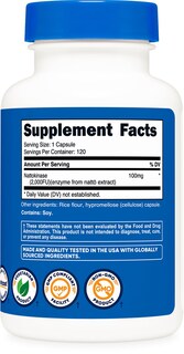 Foto 5 | Suplemento Nutricost Nattokinase 2,000fu 120 Cápsulas - Venta Internacional.