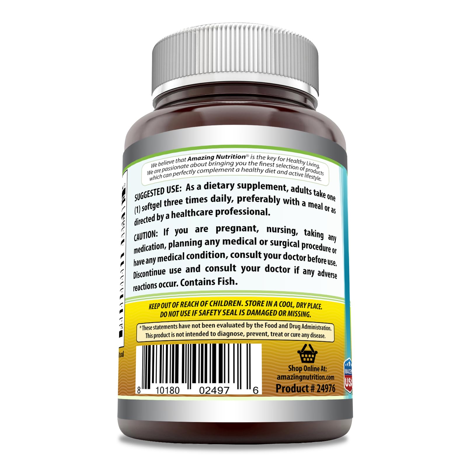 Foto 4 pulgar | Suplemento Amazing Omega 3.6.9 1200 Mg 250 Cápsulas Blandas - Venta Internacional.
