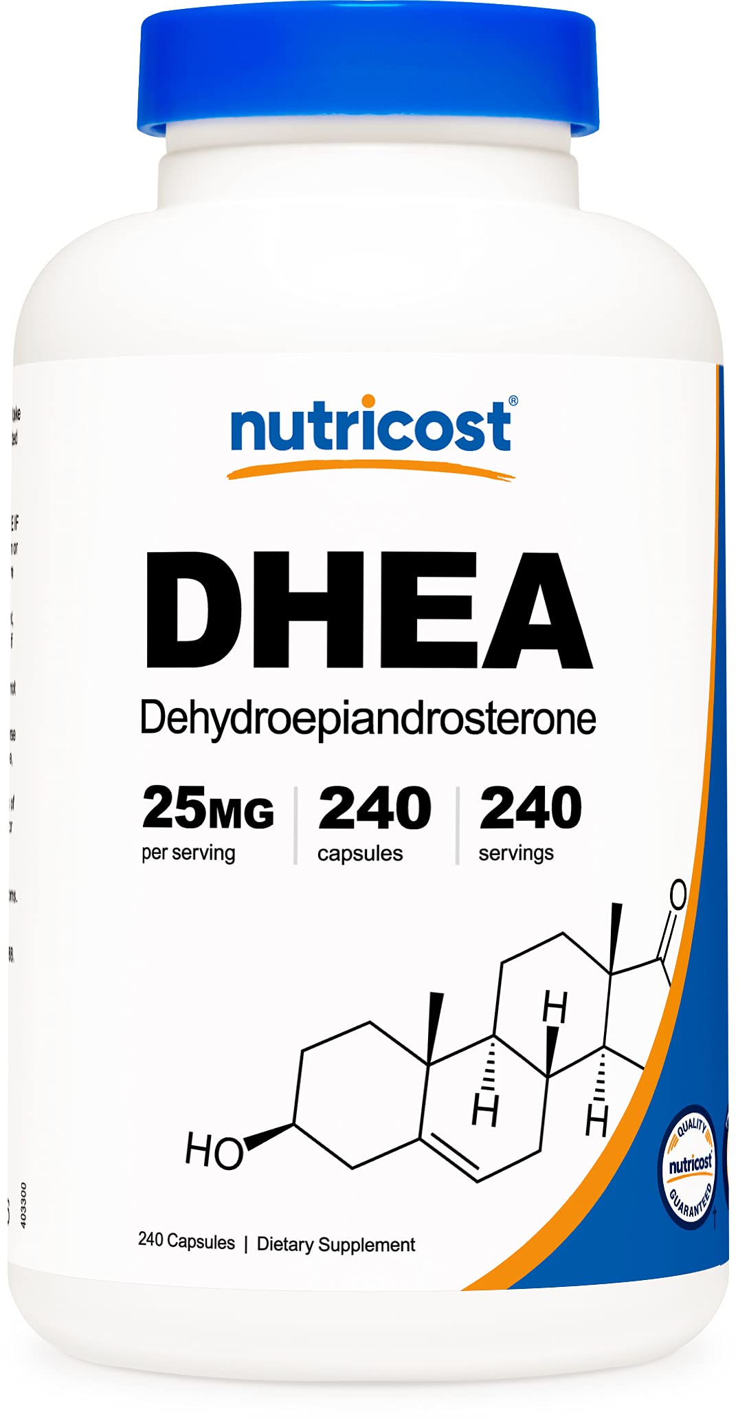 Foto 2 pulgar | Suplemento Nutricost Dhea 25 Mg 240 Cápsulas Sin Gluten Y Soja - Venta Internacional.