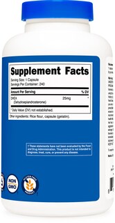 Foto 4 | Suplemento Nutricost Dhea 25 Mg 240 Cápsulas Sin Gluten Y Soja - Venta Internacional.