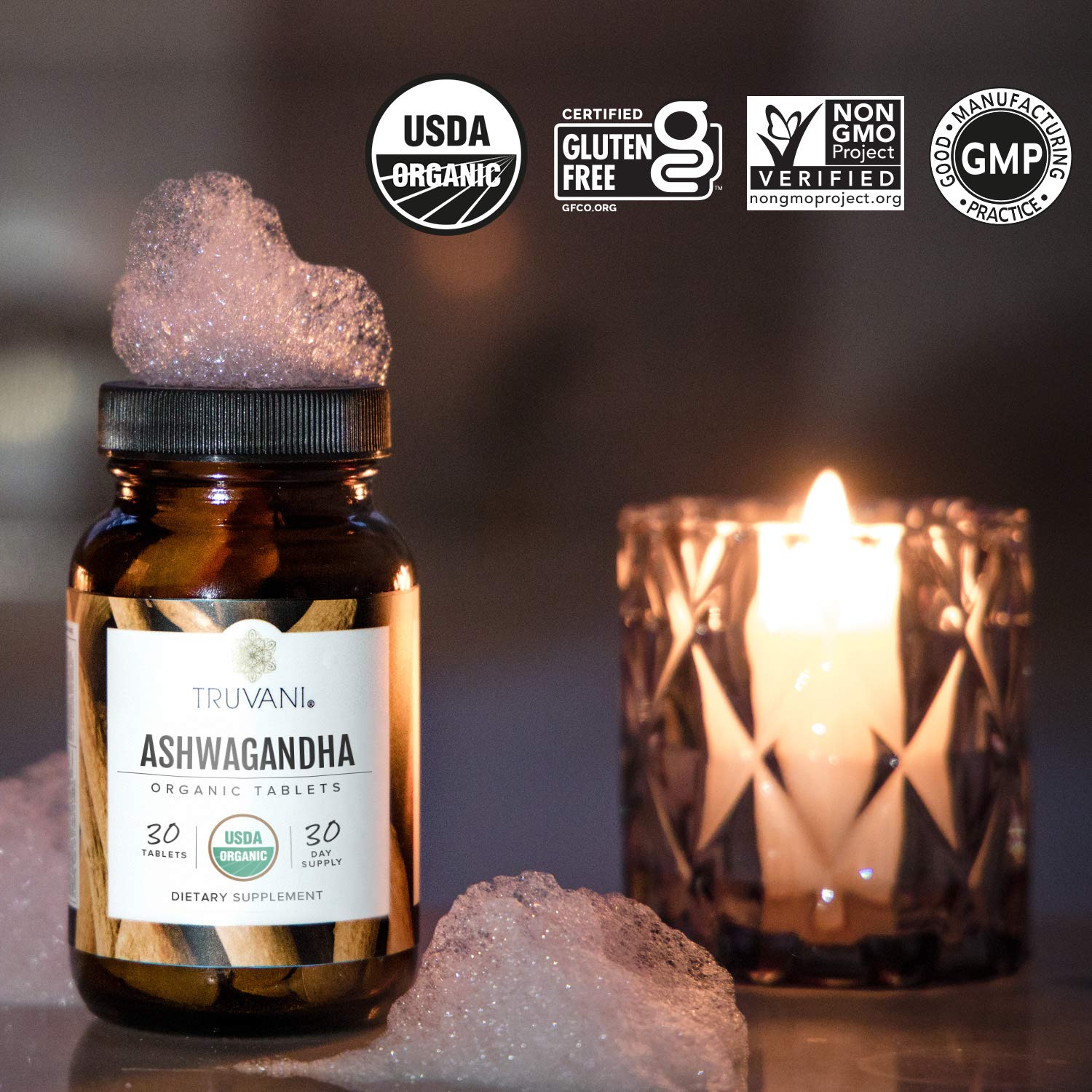 Foto 7 | Suplemento Truvani Organic Ashwagandha, Suministro De 30 Días - Venta Internacional.