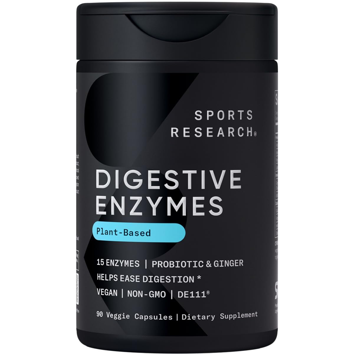 Digestive Enzymes Sports Research Vegan 90 Cápsulas Vegetarianas - Venta Internacional.