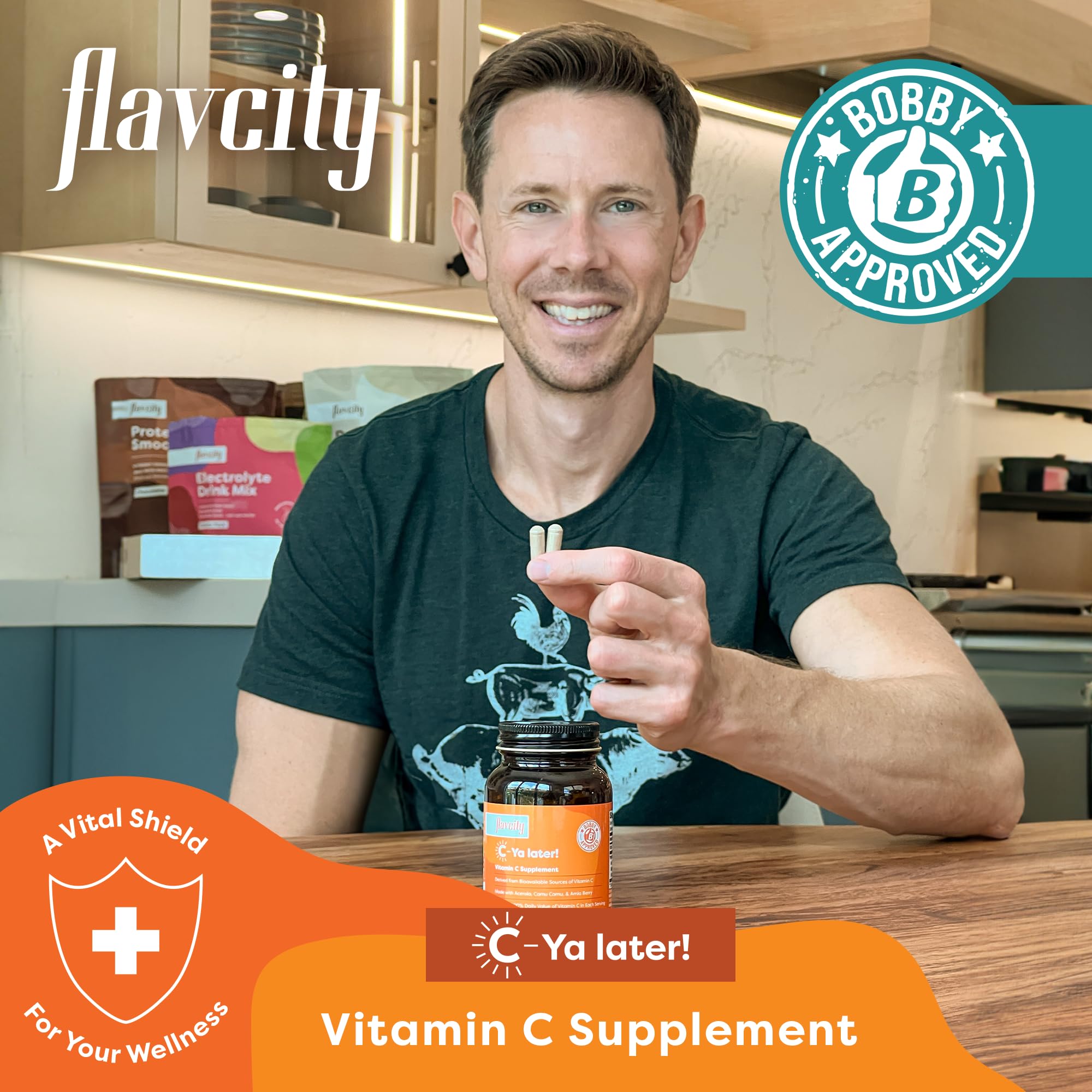 Foto 2 | Suplemento Flavcity C-ya Later De Vitamina C 60 Cápsulas - Venta Internacional.