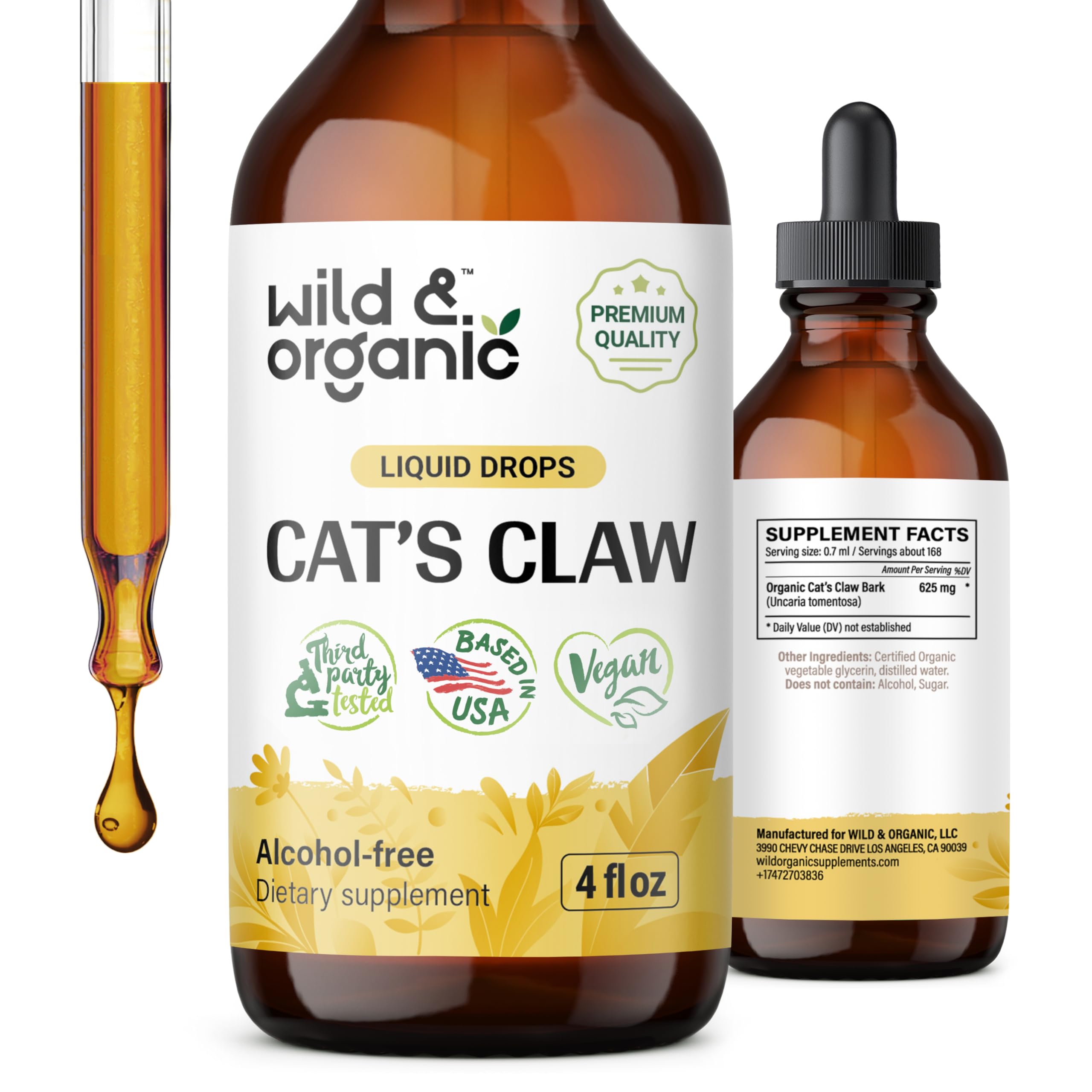 Foto 1 | Suplemento De Tintura De Uña De Gato Salvaje Y Orgánica, 120 Ml - Venta Internacional.
