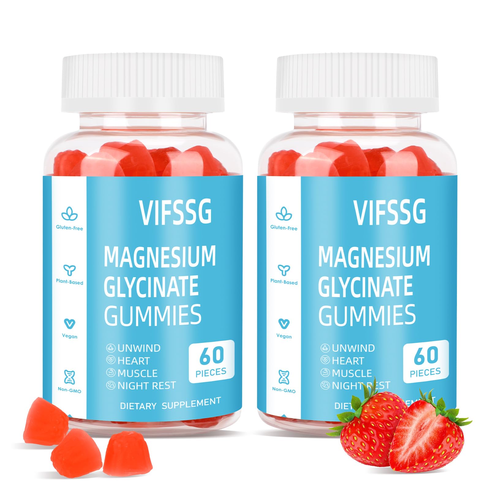 Foto 2 pulgar | Gomitas De Glicinato De Magnesio Vifssg, 400 Mg, Paquete De 2, 120 Unidades - Venta Internacional.