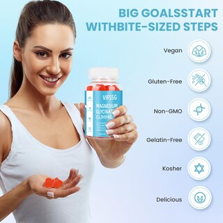Foto 5 | Gomitas De Glicinato De Magnesio Vifssg, 400 Mg, Paquete De 2, 120 Unidades - Venta Internacional.