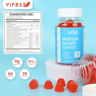 Foto 6 | Gomitas De Glicinato De Magnesio Vifssg, 400 Mg, Paquete De 2, 120 Unidades - Venta Internacional.
