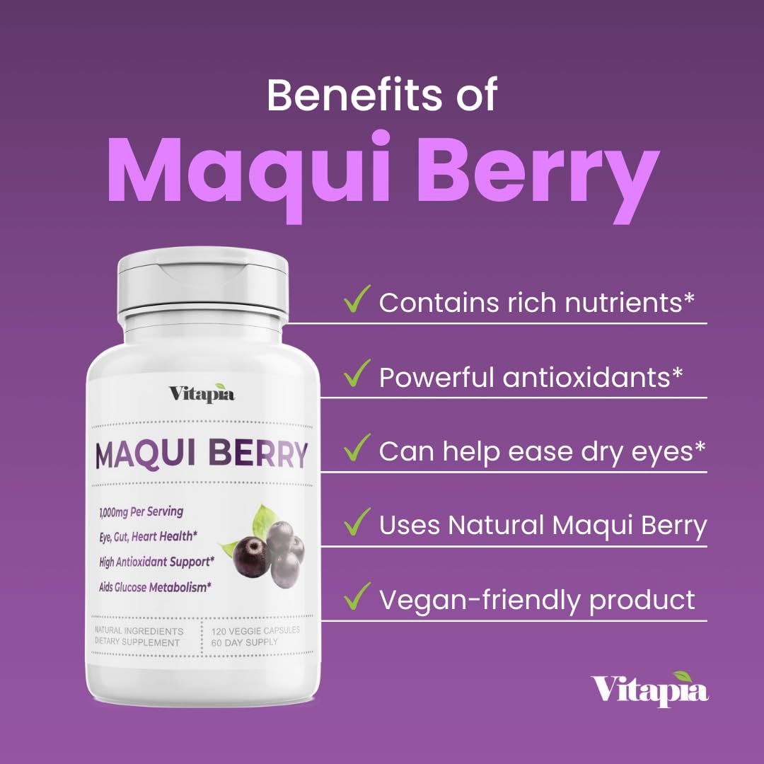 Foto 4 pulgar | Suplemento Vitapia Maqui Berry En Polvo 1000 Mg 120 Cápsulas - Venta Internacional.