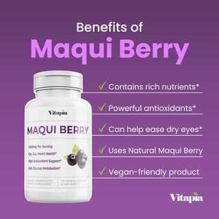 Foto 3 | Suplemento Vitapia Maqui Berry En Polvo 1000 Mg 120 Cápsulas - Venta Internacional.