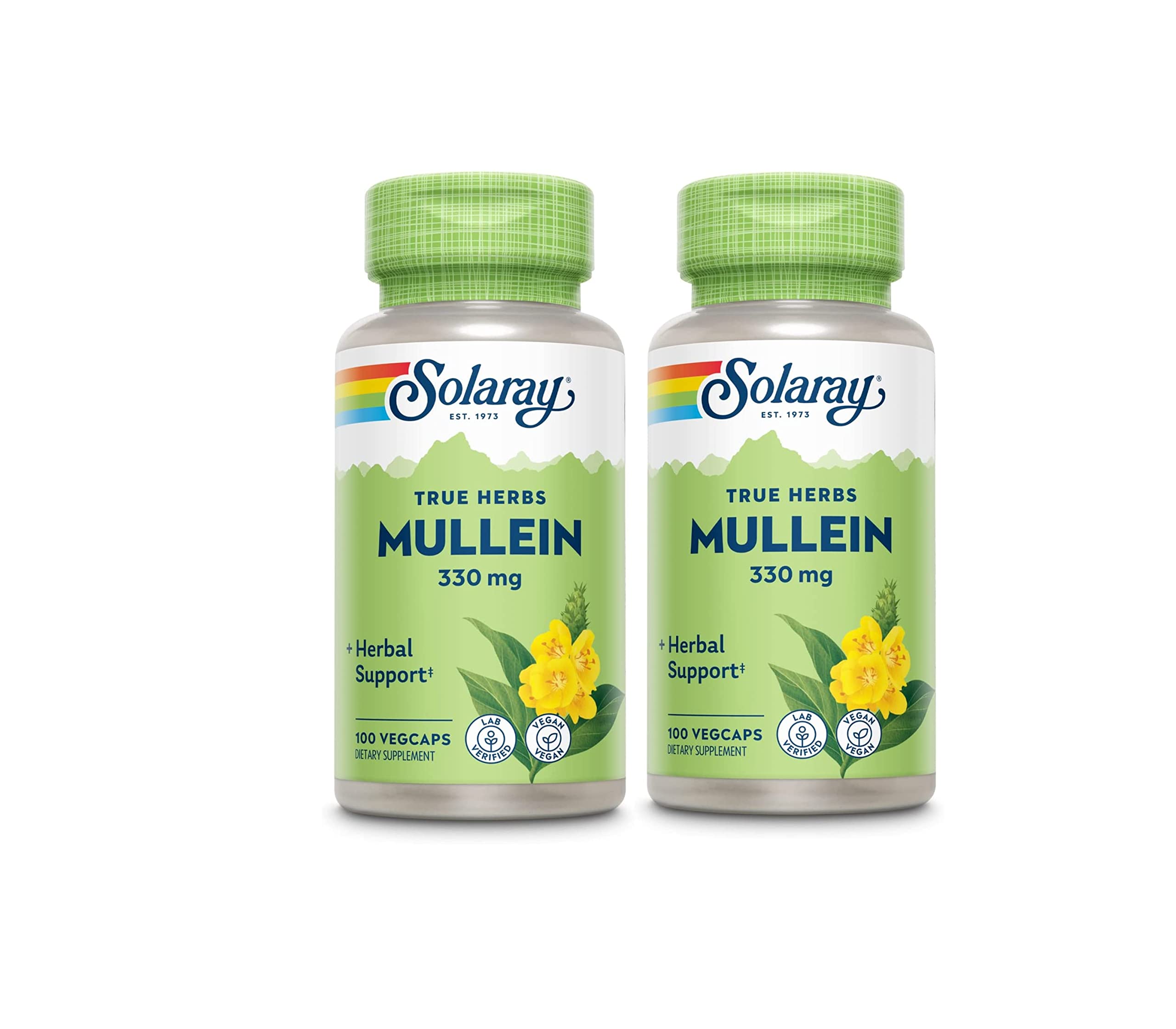 Suplemento Solaray Hoja De Gordolobo 330 Mg 100 Cápsulas Vegetarianas (x2) - Venta Internacional.