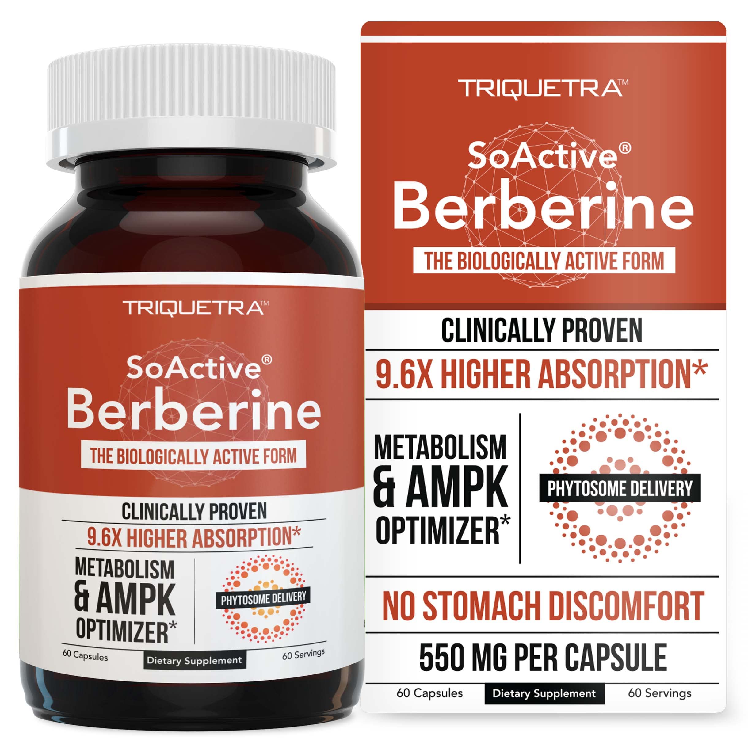 Foto 2 pulgar | Suplemento Triquetra Health Soactive Berberine 550 Mg - Venta Internacional.