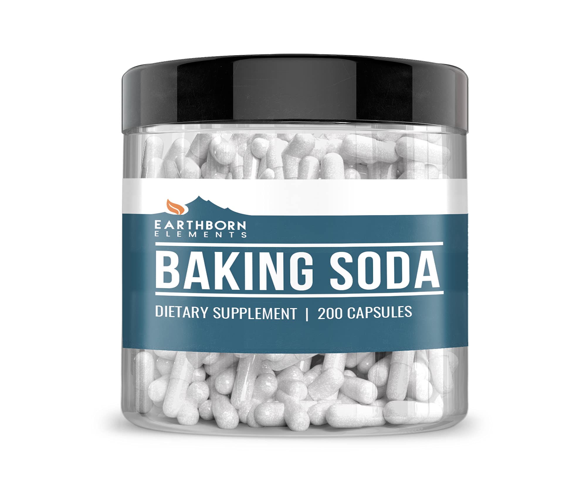 Suplemento Dietético Earthborn Elements, Bicarbonato De Sodio, 200 Cápsulas - Venta Internacional.