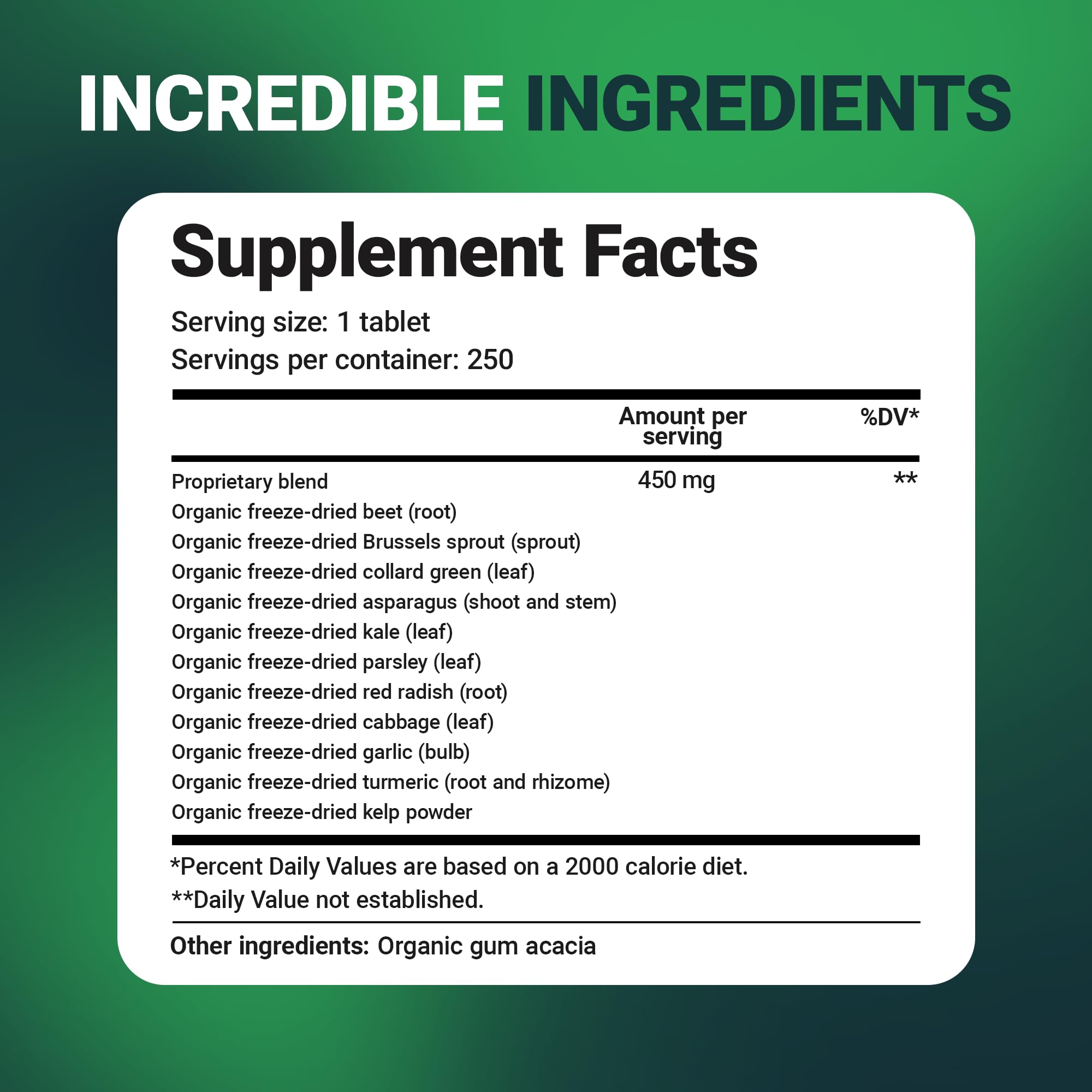 Foto 8 pulgar | Suplemento Dr. Berg Greens Superfood Crucíferous 250 Comprimidos - Venta Internacional.