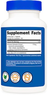 Foto 5 | Suplemento Nutricost Extracto De Gymnema Sylvestre 3500 Mg 180 Cápsulas - Venta Internacional.